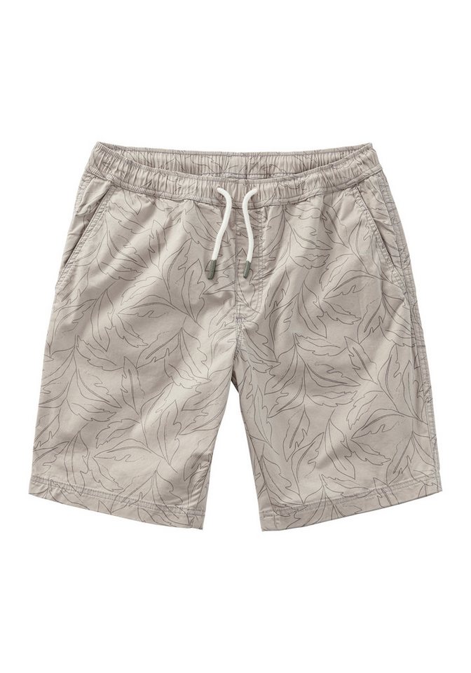 John Devin Shorts - Bermuda mit Blätter-Print kurze Schlupfhose aus elastischer, gewebter Baumwollqualität – Bild 2 von 5