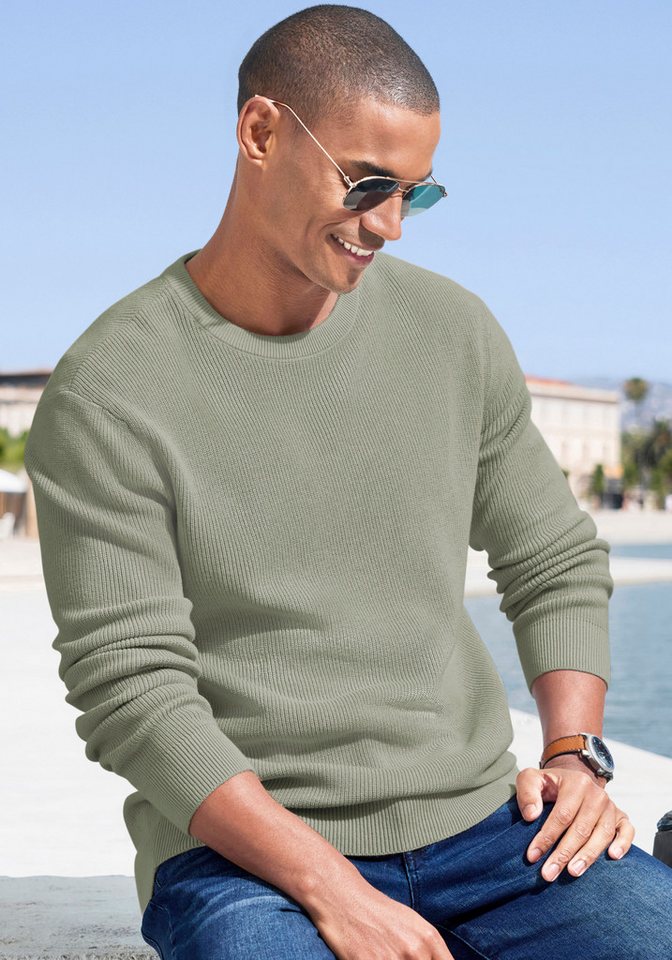 John Devin Strickpullover bis Größe 5XL Pullover in modischen Farben aus Baumwollmischung – Bild 3 von 5