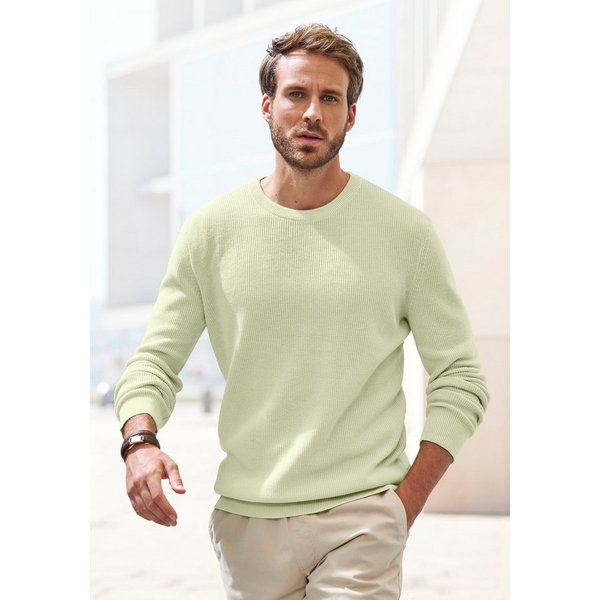 John Devin Strickpullover bis Größe 5XL Pullover in modischen Farben aus Baumwollmischung