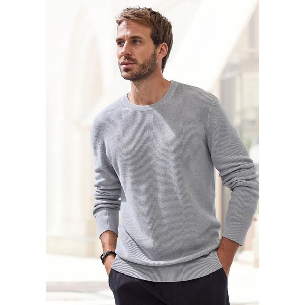 John Devin Strickpullover bis Größe 5XL Pullover in modischen Farben aus Baumwollmischung
