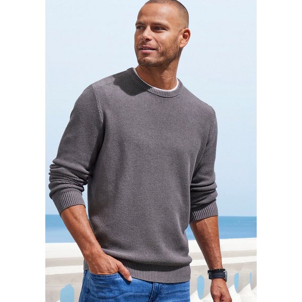 John Devin Strickpullover Pullover in modischer Strickstruktur