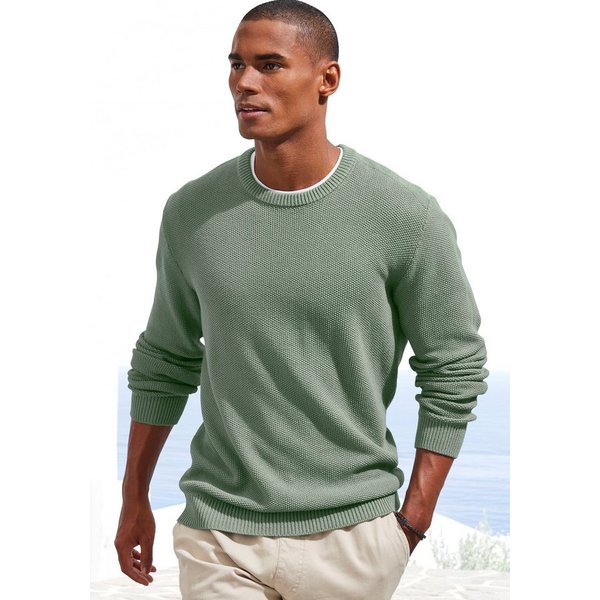 John Devin Strickpullover Pullover in modischer Strickstruktur