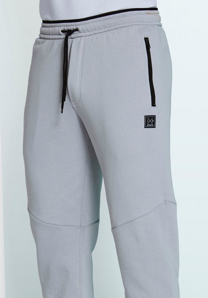 John Devin Sweathose Jogginghose mit seitlichen Taschen und Bindeband aus Baumwoll-Mix – Bild 4 von 5
