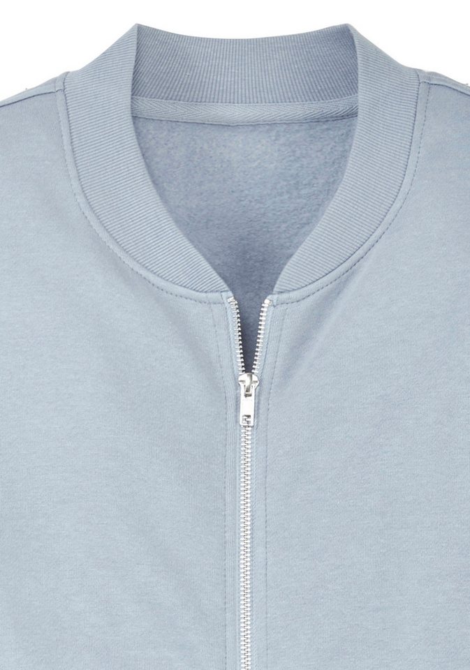 John Devin Sweatjacke mit modischer Teilungsnaht Langarm, Sweatjacke mit Reißverschluss und Rundhals, Baumwollmischung – Bild 3 von 5