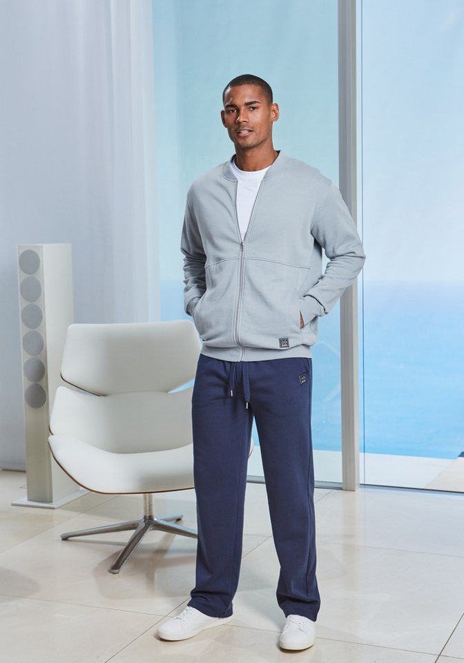 John Devin Sweatjacke mit modischer Teilungsnaht Langarm, Sweatjacke mit Reißverschluss und Rundhals, Baumwollmischung – Bild 5 von 5