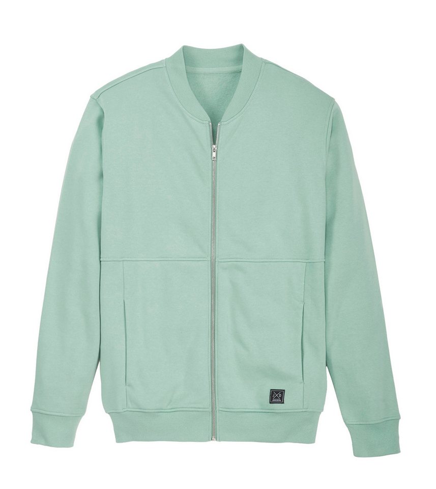 John Devin Sweatjacke mit modischer Teilungsnaht Langarm, Sweatjacke mit Reißverschluss und Rundhals, Baumwollmischung – Bild 2 von 5