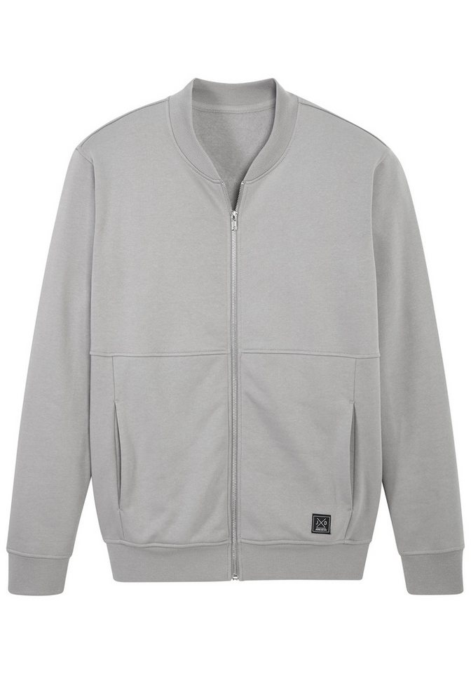 John Devin Sweatjacke mit modischer Teilungsnaht Langarm, Sweatjacke mit Reißverschluss und Rundhals, Baumwollmischung – Bild 2 von 5