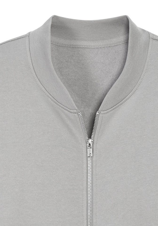 John Devin Sweatjacke mit modischer Teilungsnaht Langarm, Sweatjacke mit Reißverschluss und Rundhals, Baumwollmischung – Bild 3 von 5