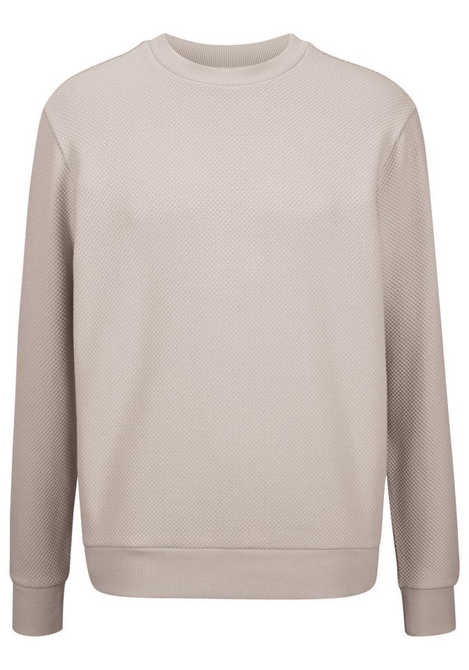 John Devin Sweatshirt aus Struktur-Qualität, relaxed fit in Struktur-Qualität, mit klassischem Rundhalsausschnitt, Langarm – Bild 2 von 5