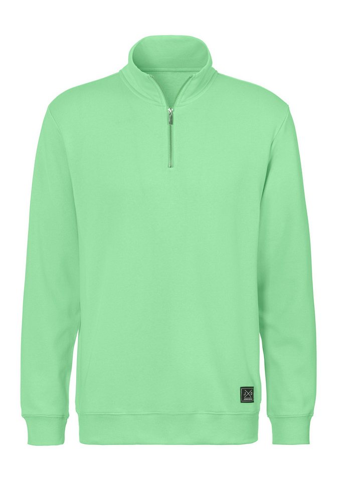 John Devin Sweatshirt Langarm, Pullover mit Reißverschluss am Stehkragen – Bild 2 von 5