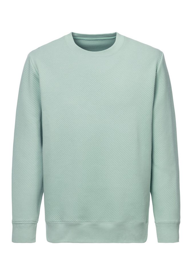 John Devin Sweatshirt Langarm, Pullover mit Struktur, Rundhals, Baumwollmischung – Bild 2 von 5