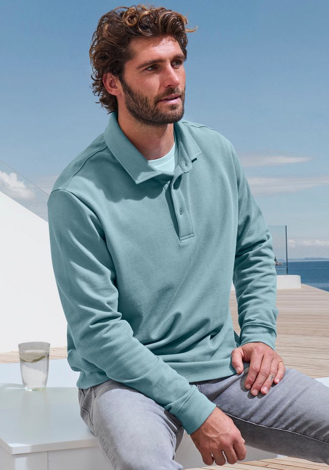 John Devin Sweatshirt Langarm, Pullover mit Polokragen, Baumwolle – Bild 4 von 4