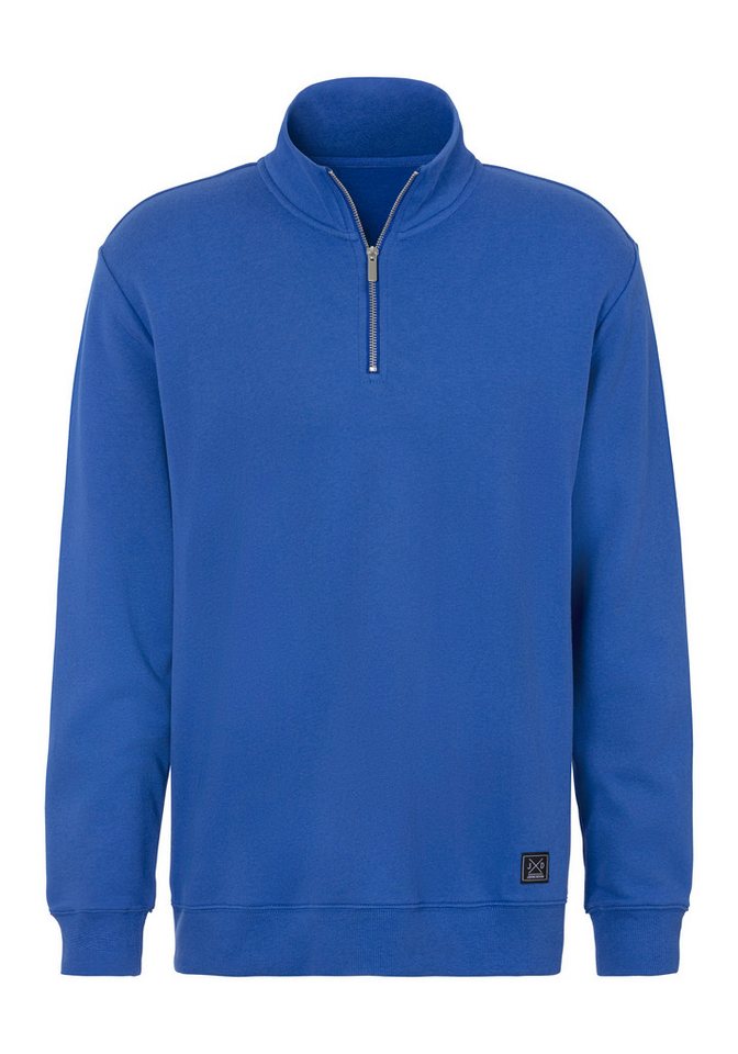 John Devin Sweatshirt Langarm, Pullover mit Reißverschluss am Stehkragen – Bild 2 von 5
