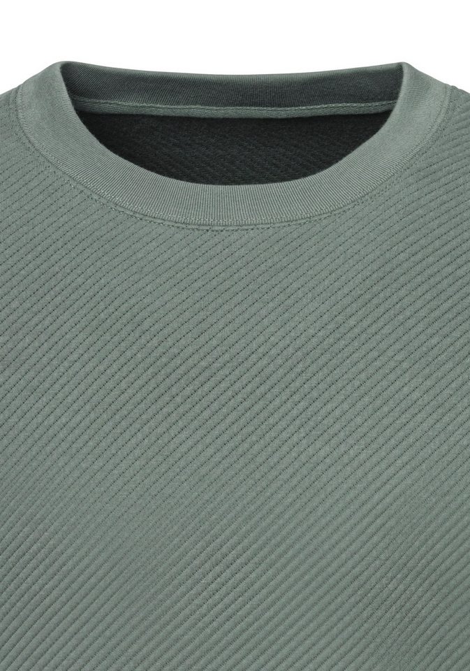John Devin Sweatshirt Langarm, Pullover mit Struktur, Rundhals, Baumwollmischung – Bild 4 von 5