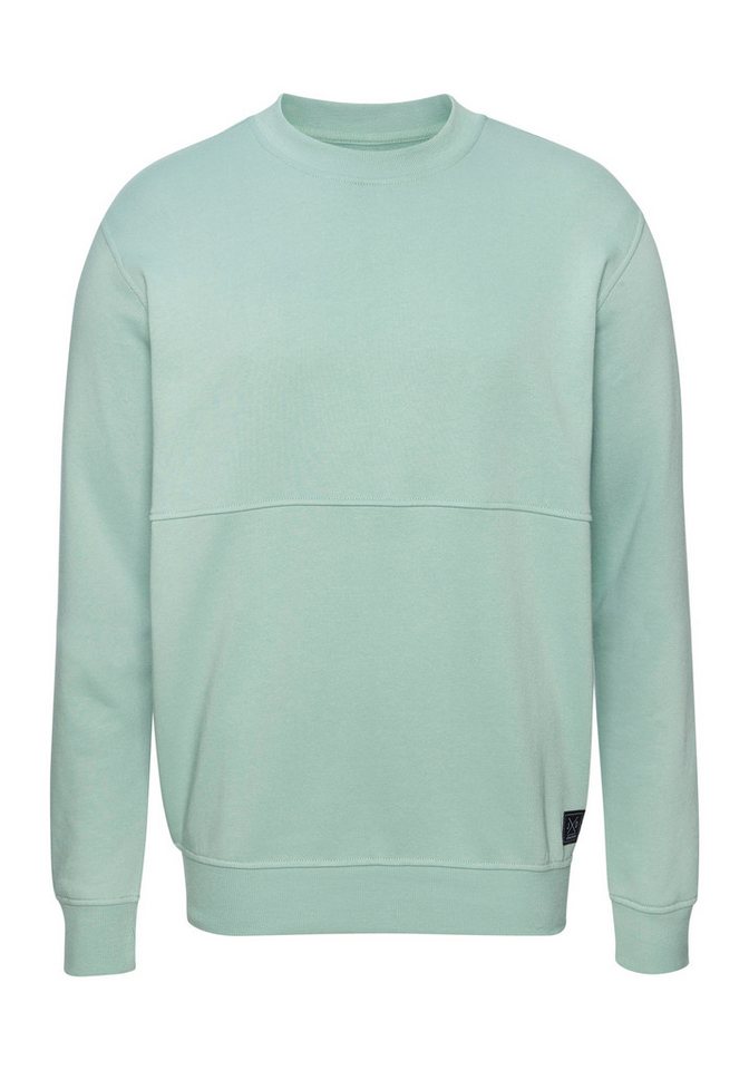 John Devin Sweatshirt - Pullover mit modischen Teilungsnähten Langarm, Sweatshirt mit Rundhals, Baumwollmischung – Bild 2 von 4