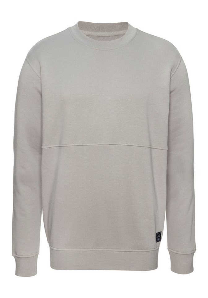 John Devin Sweatshirt - Pullover mit modischen Teilungsnähten Langarm, Sweatshirt mit Rundhals, Baumwollmischung – Bild 2 von 5