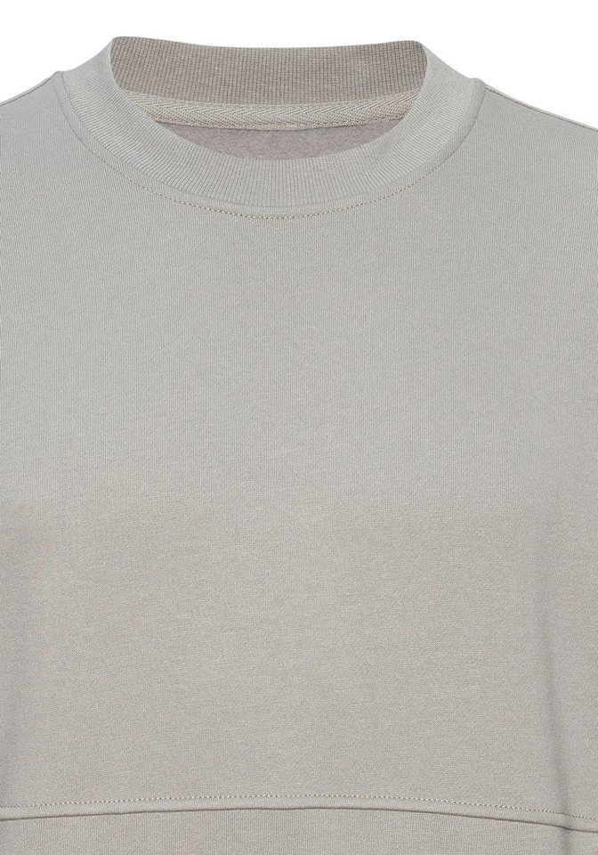 John Devin Sweatshirt - Pullover mit modischen Teilungsnähten Langarm, Sweatshirt mit Rundhals, Baumwollmischung – Bild 3 von 5
