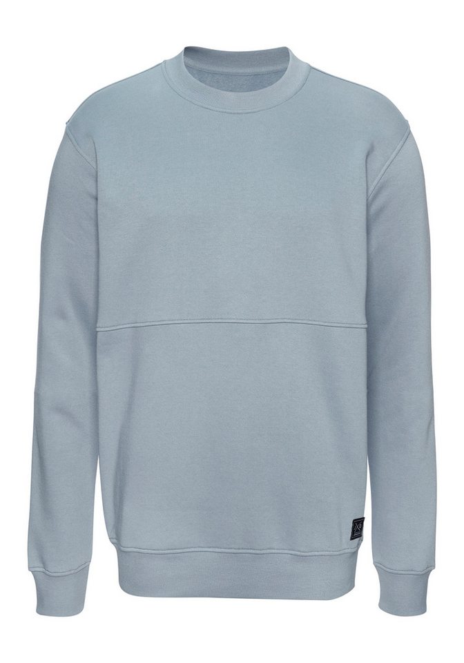 John Devin Sweatshirt - Pullover mit modischen Teilungsnähten Langarm, Sweatshirt mit Rundhals, Baumwollmischung – Bild 2 von 5