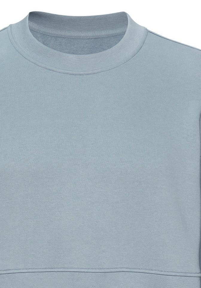 John Devin Sweatshirt - Pullover mit modischen Teilungsnähten Langarm, Sweatshirt mit Rundhals, Baumwollmischung – Bild 3 von 5