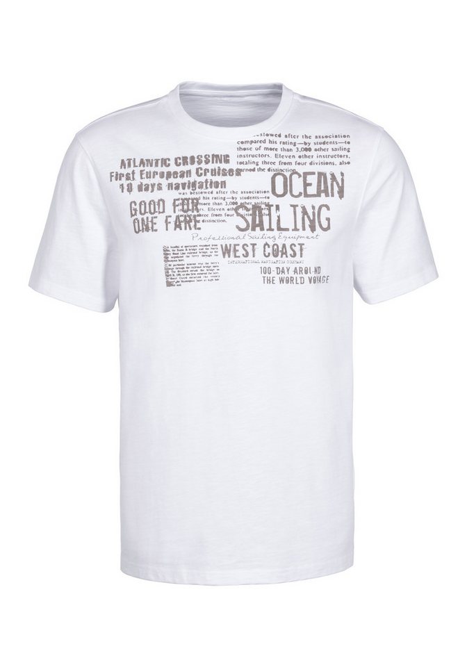 John Devin T-Shirt mit Print Regular-Fit, aus Slub-Qualität, mit Print – Bild 2 von 4