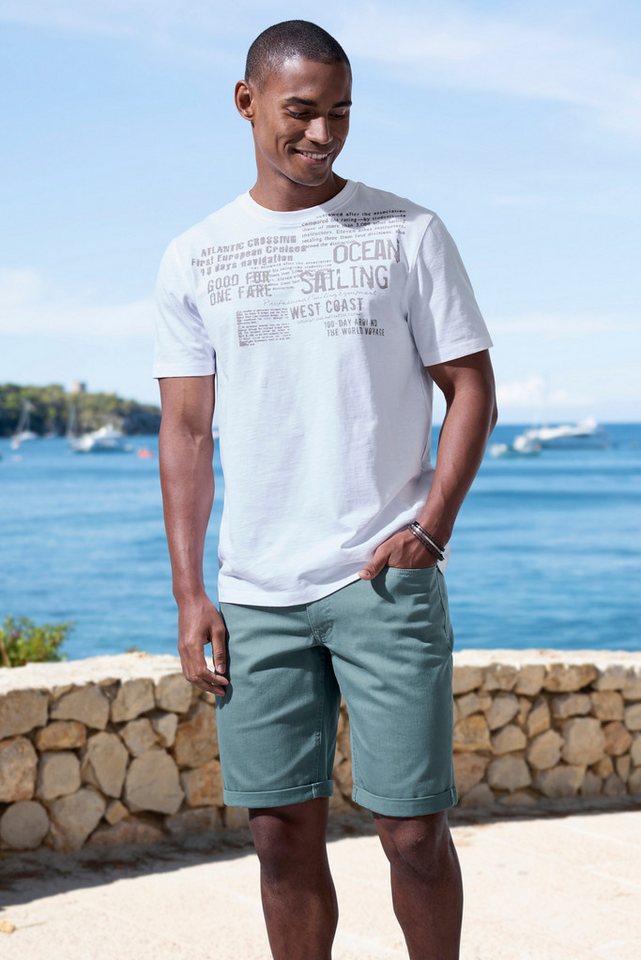 John Devin T-Shirt mit Print Regular-Fit, aus Slub-Qualität, mit Print – Bild 4 von 4