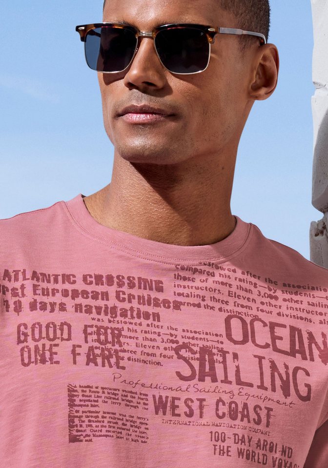 John Devin T-Shirt mit Print Regular-Fit, aus Slub-Qualität, mit Print – Bild 3 von 4