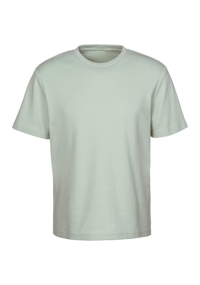 John Devin T-Shirt mit Struktur Rundhalsshirt mit Struktur aus Baumwoll-Mix – Bild 2 von 5