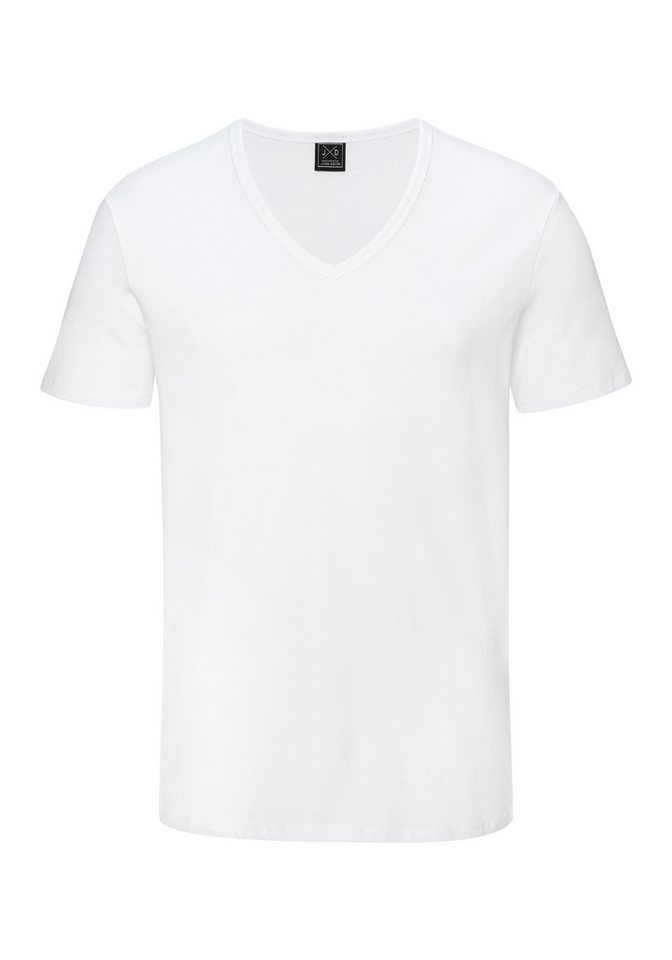 John Devin T-Shirt mit tiefem V-Ausschnitt, V-neck, Unterziehshirt (3er-Pack) aus elastischer Baumwollqualität – Bild 3 von 5