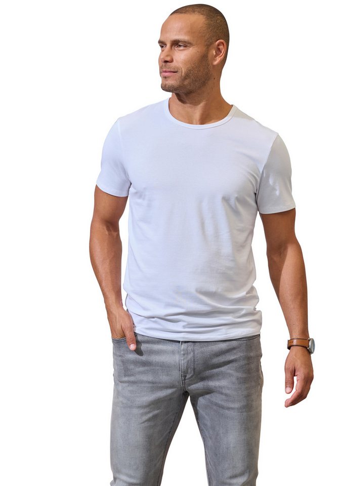 John Devin T-Shirt, Unterziehshirt (3er-Pack) aus elastischer Baumwollqualität – Bild 2 von 4