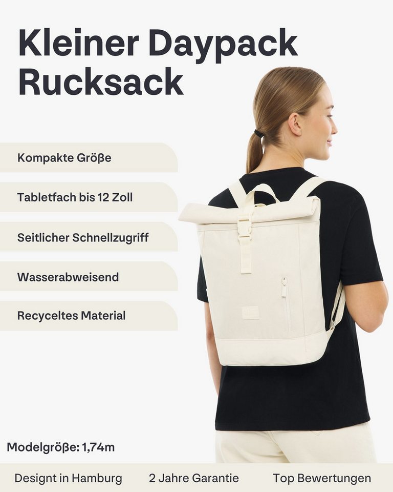 Johnny Urban Cityrucksack Robin Small, Rolltop Damen Herren (1-tlg), Wasserabweisend – Bild 2 von 5