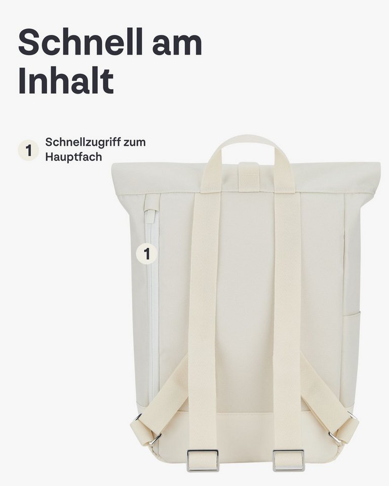 Johnny Urban Cityrucksack Robin Small, Rolltop Damen Herren (1-tlg), Wasserabweisend – Bild 4 von 5