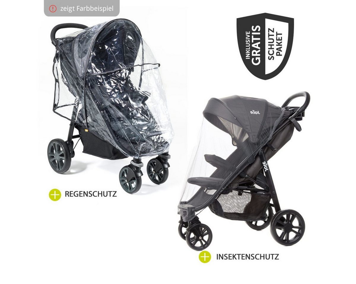 Joie Kinder-Buggy Litetrax Pro Air - Pebble, Sportwagen mit Liegefunktion, Luftreifen & Regenschutz bis 22 kg – Bild 2 von 5