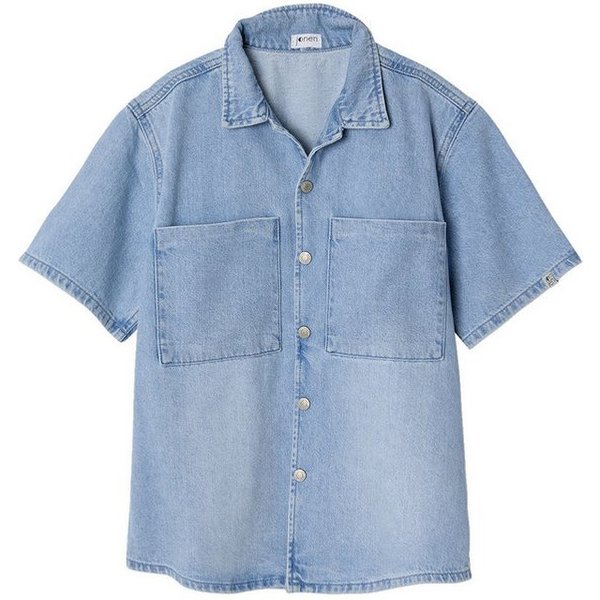 jonen Kurzarmhemd Jungen Kurzarm-Hemd aus Light-Denim