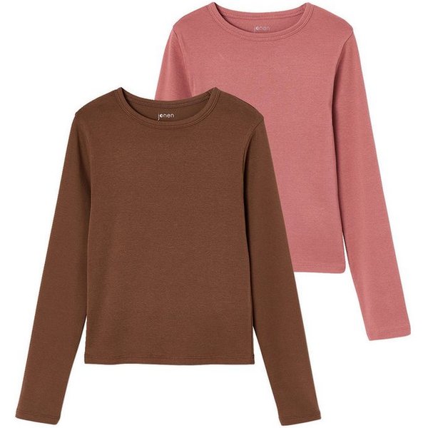 jonen Langarmshirt Cropped-Shirts Mädchen BASIC 2er-Pack