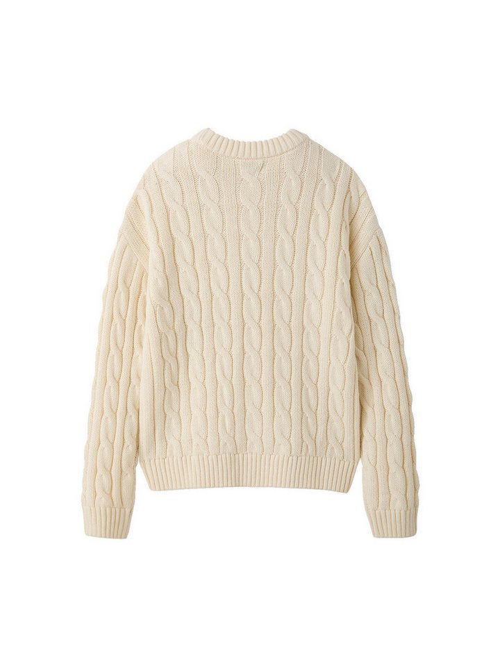 jonen Pullunder Grobstrick-Pullover mit Herz-Stickerei Mädchen – Bild 2 von 5
