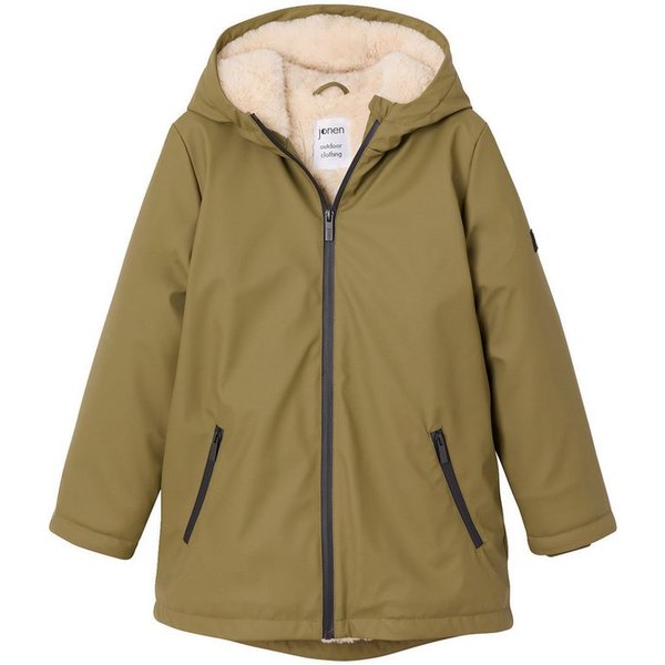 jonen Regenjacke Regenjacke mit Kunstfell-Futter Mädchen