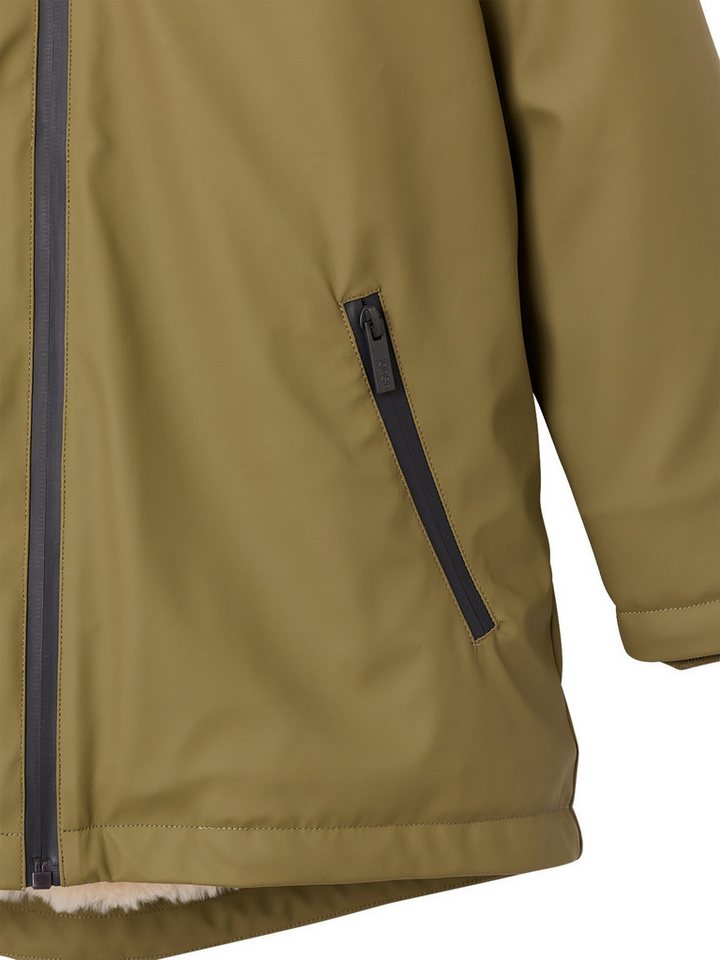 jonen Regenjacke Regenjacke mit Kunstfell-Futter Mädchen – Bild 3 von 5