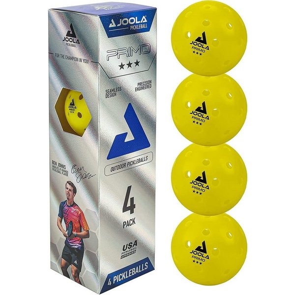 Joola Pickleball Primo Ball (4 pack), Tennis Tischtennis Bälle Schlagspiel