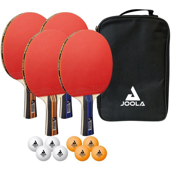 Joola Tischtennisschläger Family Advanced Set, Tischtennis Schläger Set Tischtennisset Table Tennis Bat Racket