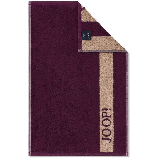 JOOP! Handtuch Gästetuch Infinity Plum 1678 83, Walkfrottier (1-St), Streifen, Frottee