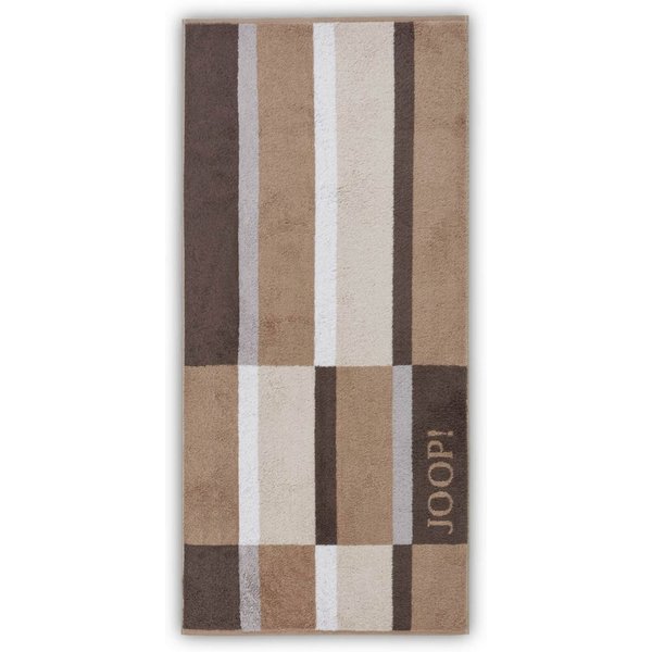 JOOP! Handtuch Handtuch Shades Sand 1688 33, Walkfrottier (1-St), Wendeoptik, Logo, Flauschig