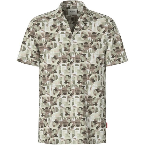 Joop Jeans Kurzarmhemd Hanes mit Allover-Print, Reverskragen