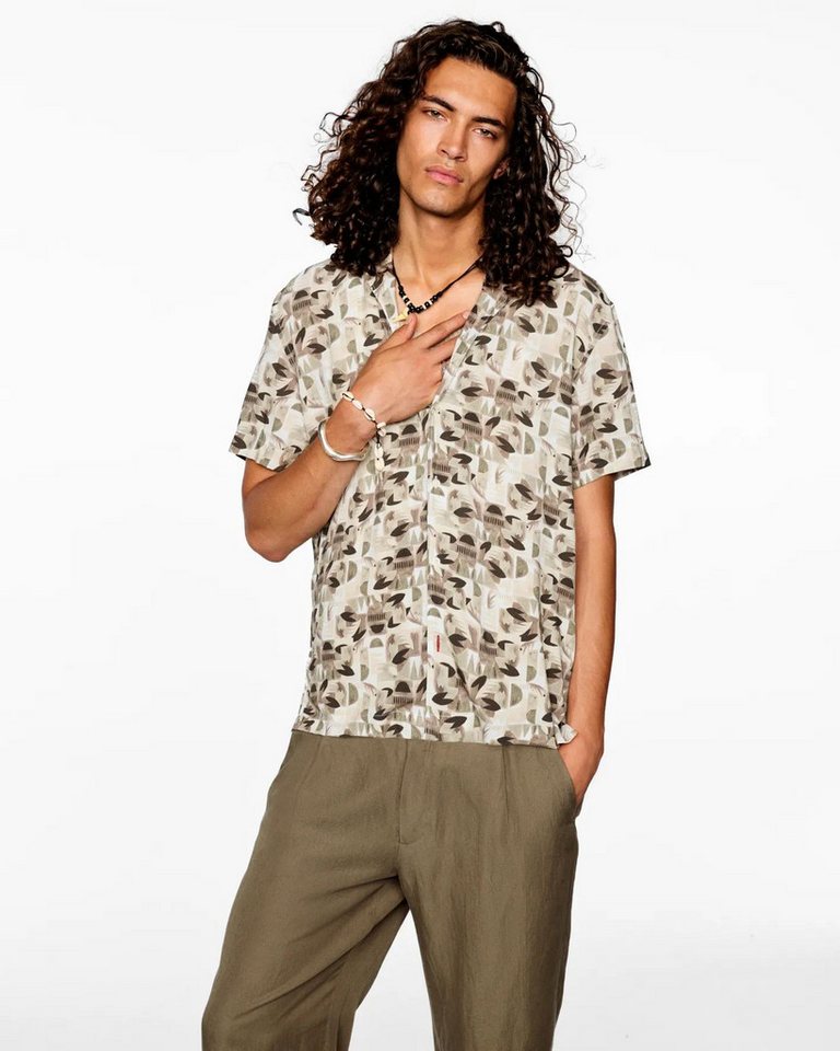 Joop Jeans Kurzarmhemd Hanes mit Allover-Print, Reverskragen – Bild 2 von 5