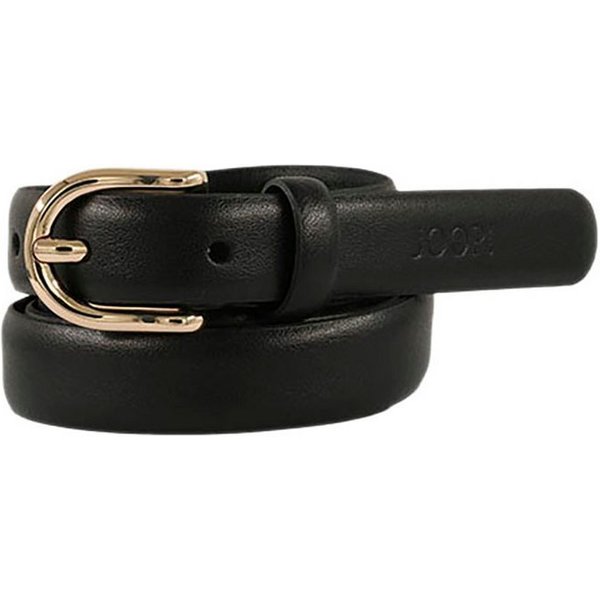 JOOP! Ledergürtel Breite 2 cm, mit Gold-Schließe und Logo-Plakette