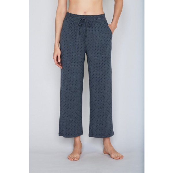 JOOP! Pyjamahose Luxe Cornflower-Design, Tunnelzugbund, Eingrifftaschen