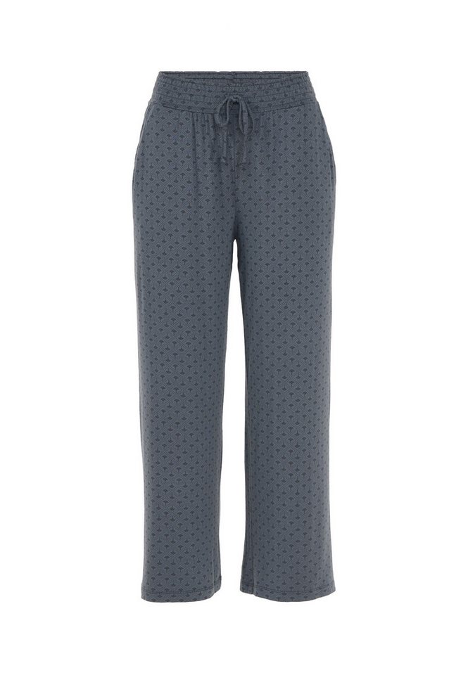 JOOP! Pyjamahose Luxe Cornflower-Design, Tunnelzugbund, Eingrifftaschen – Bild 2 von 5