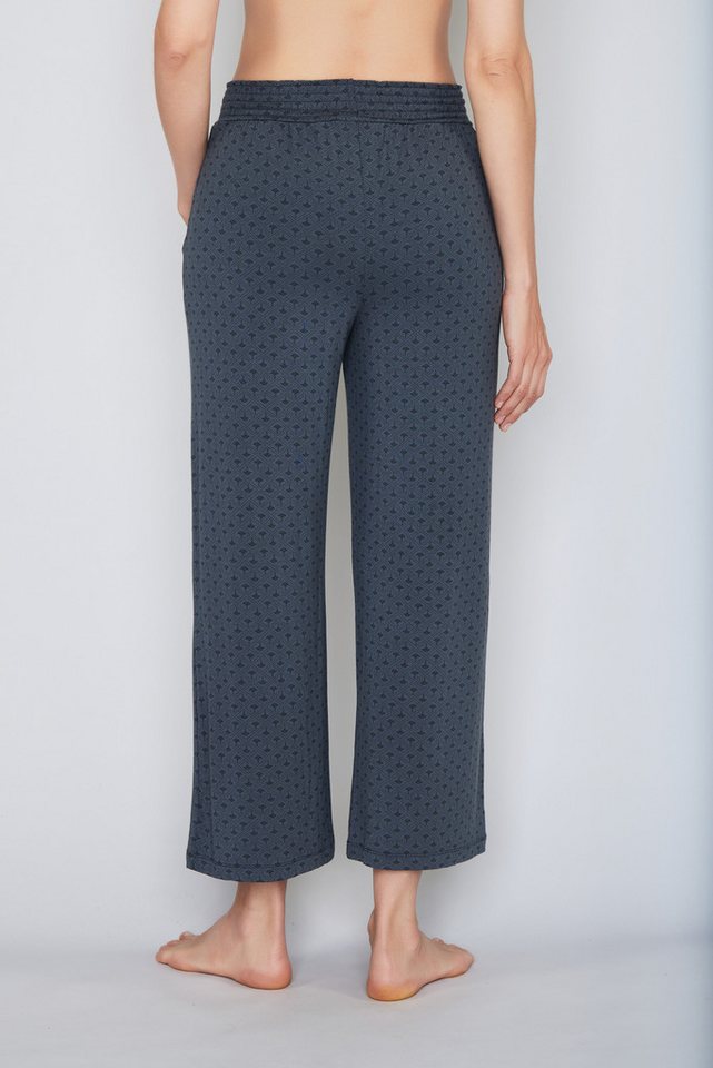 JOOP! Pyjamahose Luxe Cornflower-Design, Tunnelzugbund, Eingrifftaschen – Bild 3 von 5