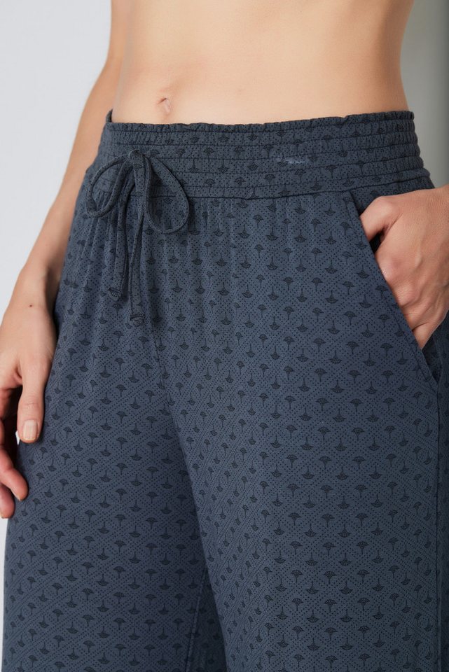 JOOP! Pyjamahose Luxe Cornflower-Design, Tunnelzugbund, Eingrifftaschen – Bild 4 von 5