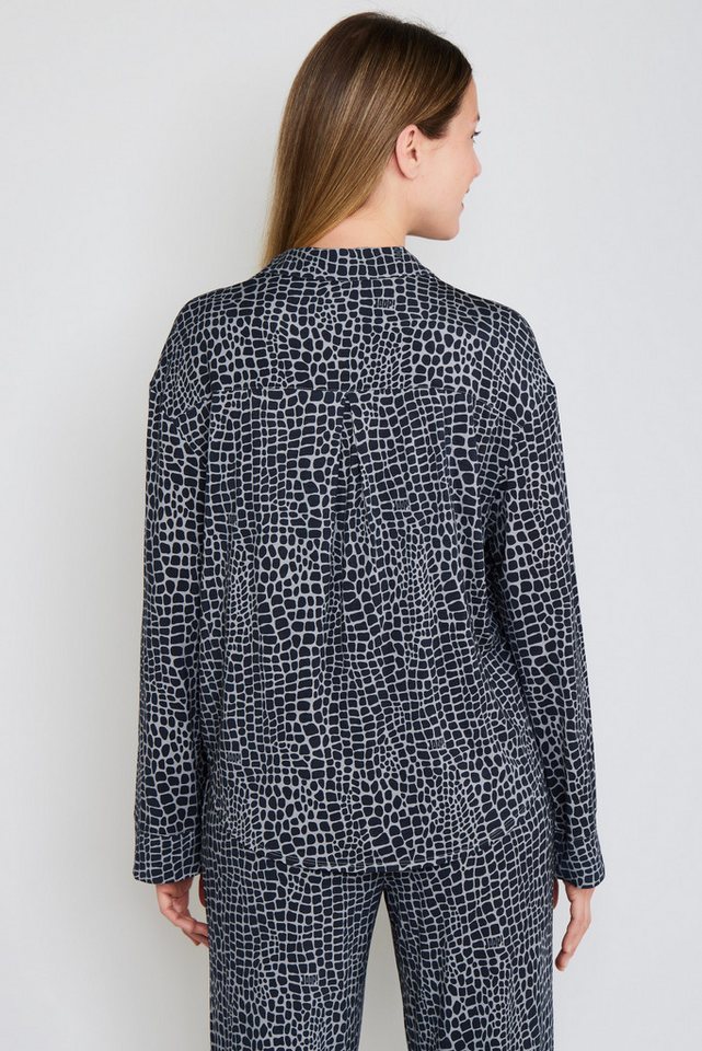 JOOP! Pyjamaoberteil Luxe Modal Printed langärmelig, Modal-Mix, Knöpfe – Bild 3 von 5