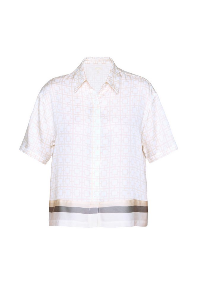 JOOP! Pyjamaoberteil mit kurzem Ärmeln, Kragen und grafischem Muster – Bild 2 von 5
